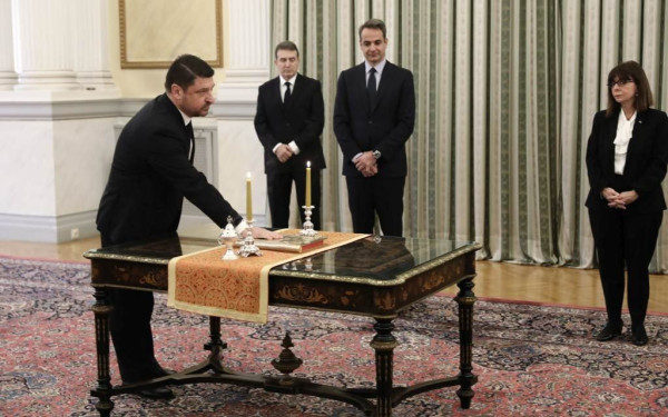 Ορκίστηκε υφυπουργός Πολιτικής Προστασίας ο Νίκος Χαρδαλιάς