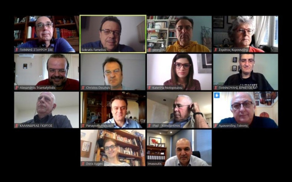  Θεσσαλονίκη: Τηλεδιάσκεψη στελεχών του ΣΥΡΙΖΑ με ΣΒΕ, ΣΕΒΕ και ΕΒΕΘ