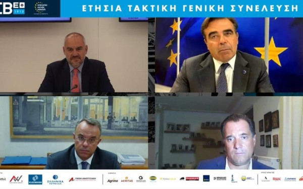 Σταϊκούρας στον ΣΒΕ: Μόνιμες μειώσεις φόρων και εισφορών μετά την πανδημία