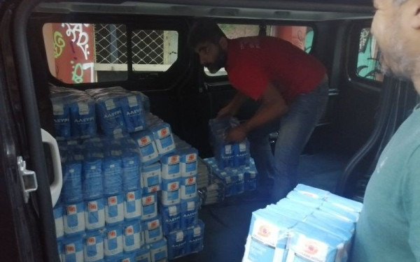 ΠΑΜΕ Θεσσαλονίκης: Συγκέντρωσε και στέλνει είδη πρώτης ανάγκης στον Λίβανο (Φωτ.)