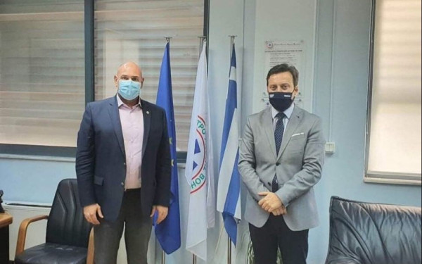 Στον πρόεδρο του ΕΚΑΒ ο Βουλευτής Απ. Πάνας: "Επιβεβλημένη η ενίσχυση του ΕΚΑΒ στη Χαλκιδική"