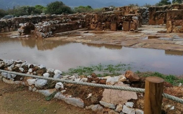 Κρήτη: Πλημμύρισε ο αρχαιολογικός χώρος στα Μάλια