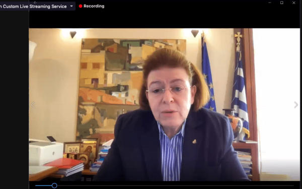 Χαιρετισμός της  Λ. Μενδώνη στην έναρξη της διαδικτυακής συνάντησης για το Αρχαιολογικό Έργο στη Μακεδονία και τη Θράκη