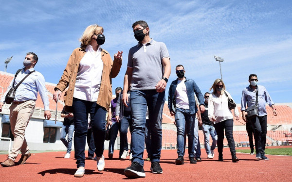 Στο Καυταντζόγλειο ο Αυγενάκης - Τι είπε για τα έργα, το αίτημα του ΠΑΟΚ και τον τελικό (βίντεο)