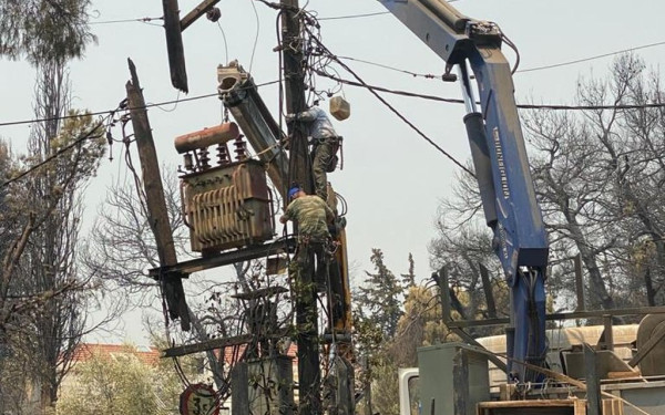 Θεσσαλονίκη: Χωρίς ρεύμα και νερό περιοχές της Θέρμης λόγω της κακοκαιρίας (φωτ.)