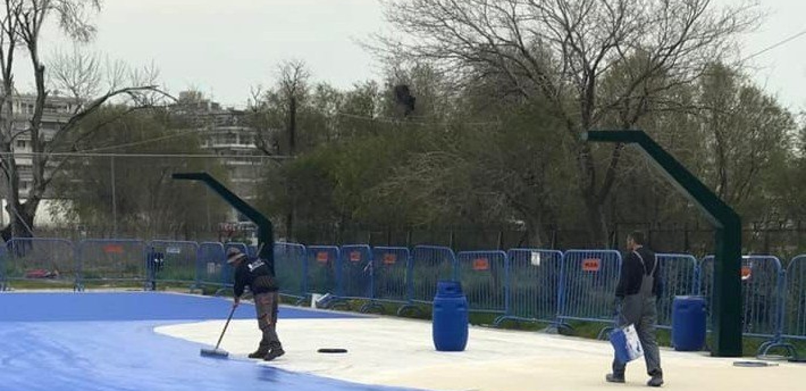 Προχωρούν τα έργα ανάπλασης των γηπέδων στο Ποσειδώνιο (φωτ.)
