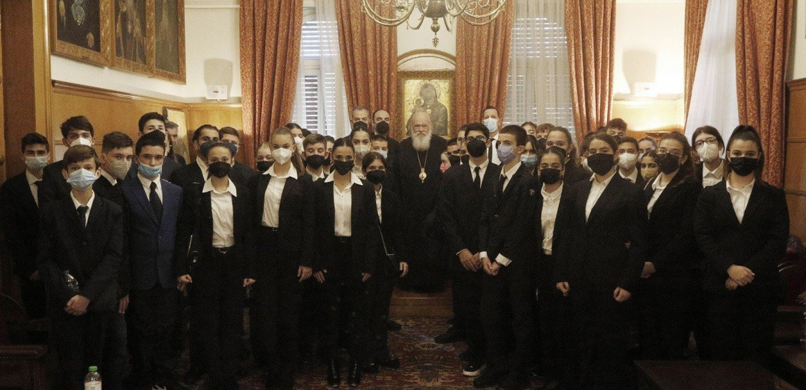 Επίσκεψη μαθητών του Ελληνικού Κολεγίου Θεσσαλονίκης στον Αρχιεπίσκοπο Ιερώνυμο