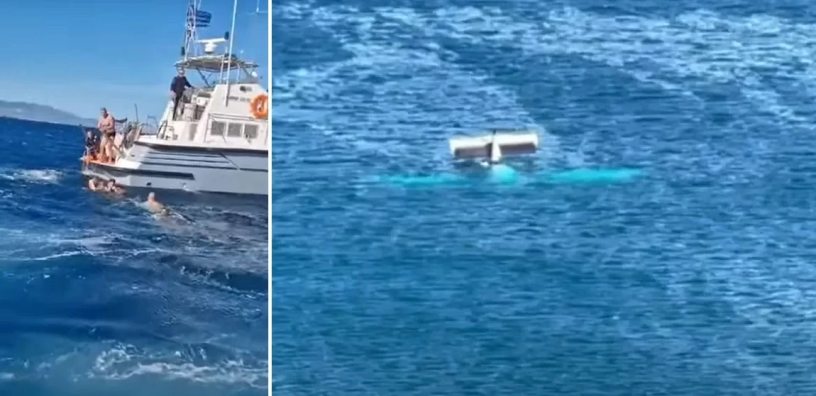 Κρήτη: Βίντεο ντοκουμέντο από την επιχείρηση στο μονοκινητήριο που έπεσε στη θάλασσα 