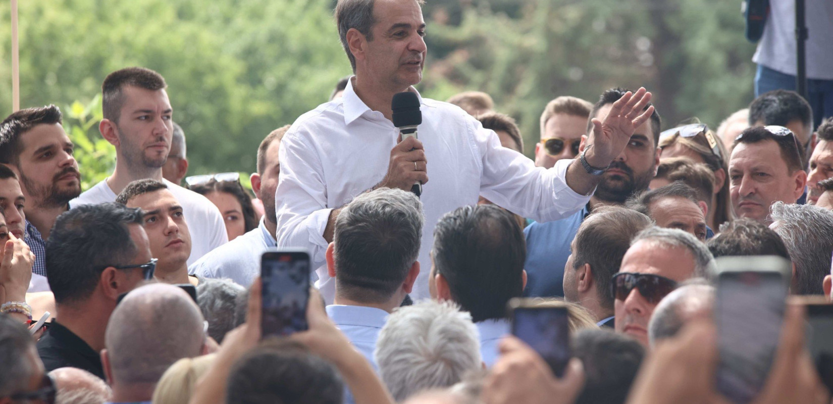 Ωραιόκαστρο - Κυρ. Μητσοτάκης: Στη Β' Θεσσαλονίκης να βάλουμε ένα στοίχημα, να αυξήσουμε κι άλλο τα ποσοστά μας