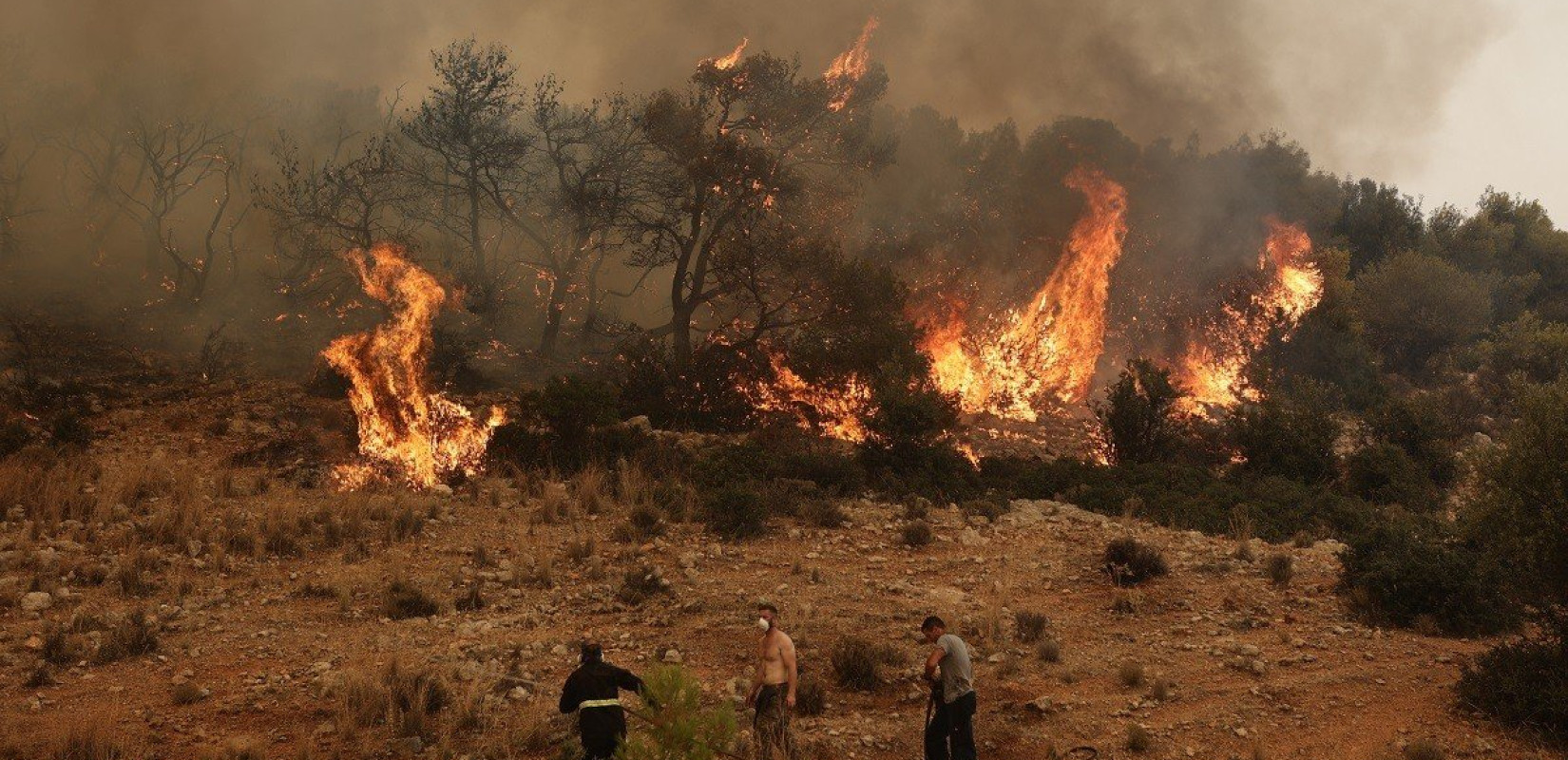 Ισχυροί άνεμοι στη Ρόδο και τρία ενεργά μέτωπα - Πολύ δύσκολη η κατάσβεση των πυρκαγιών (βίντεο)