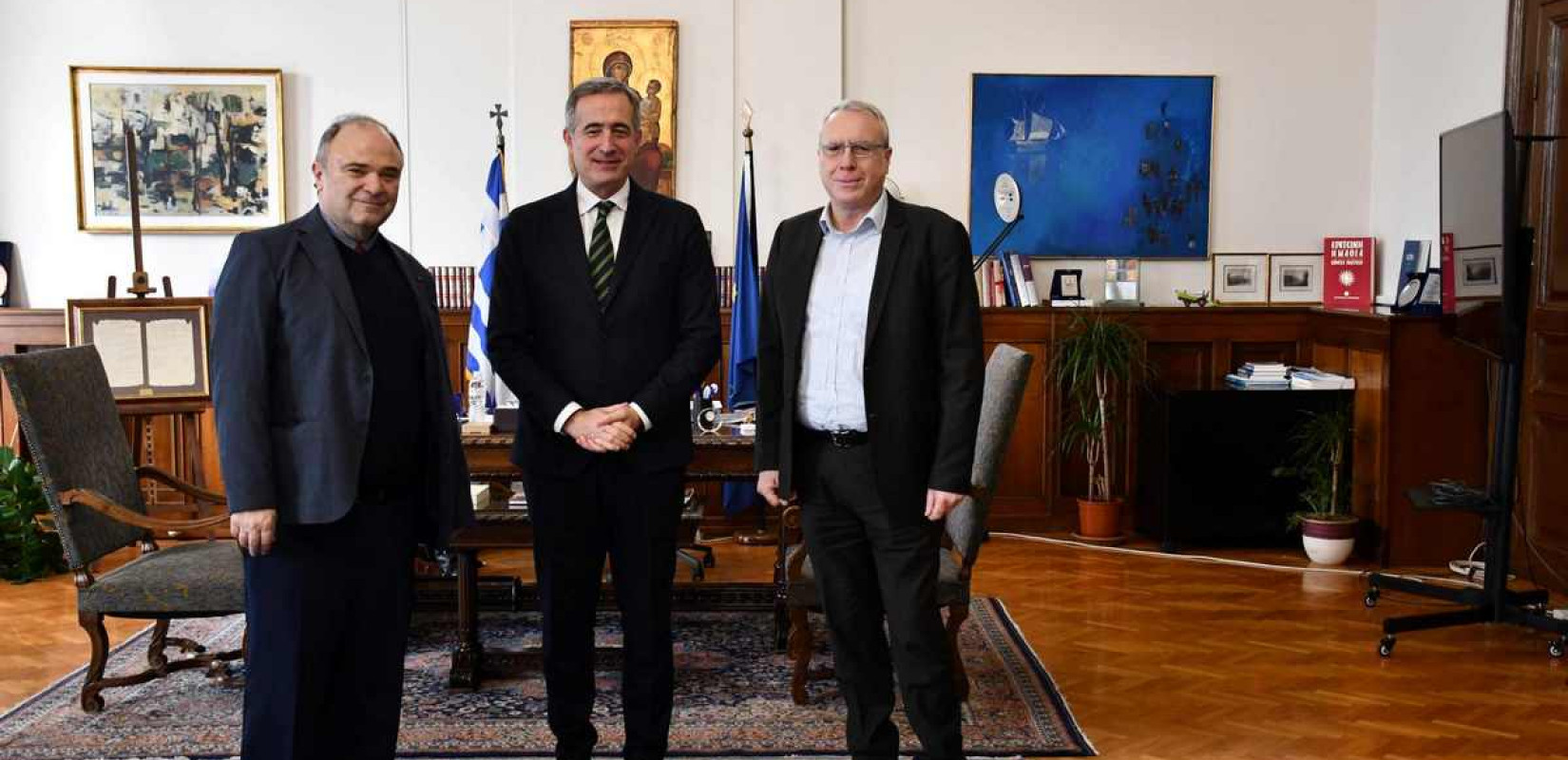Θεσσαλονίκη: Συνάντηση του ΥΜΑΘ Στ. Κωνσταντινίδης με τον πρόεδρο του ΑΣΕΠ Θ. Παπαϊωάννου Θεσσαλονίκη: Συνάντηση του ΥΜΑΘ Στ. Κωνσταντινίδης με τον πρόεδρο του ΑΣΕΠ Θ. Παπαϊωάννου
