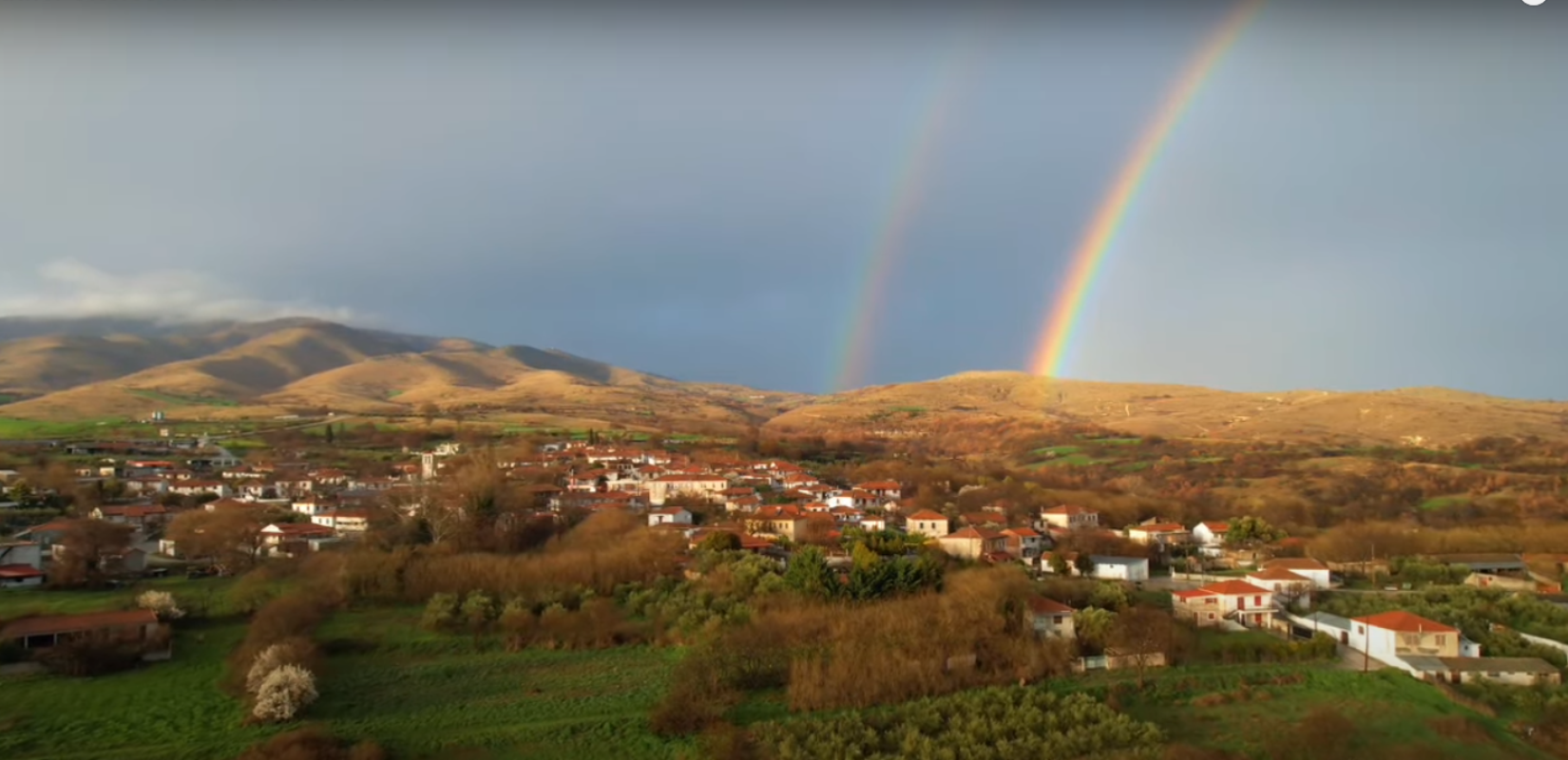 Διπλό ουράνιο τόξο στις Σέρρες - Δείτε βίντεο