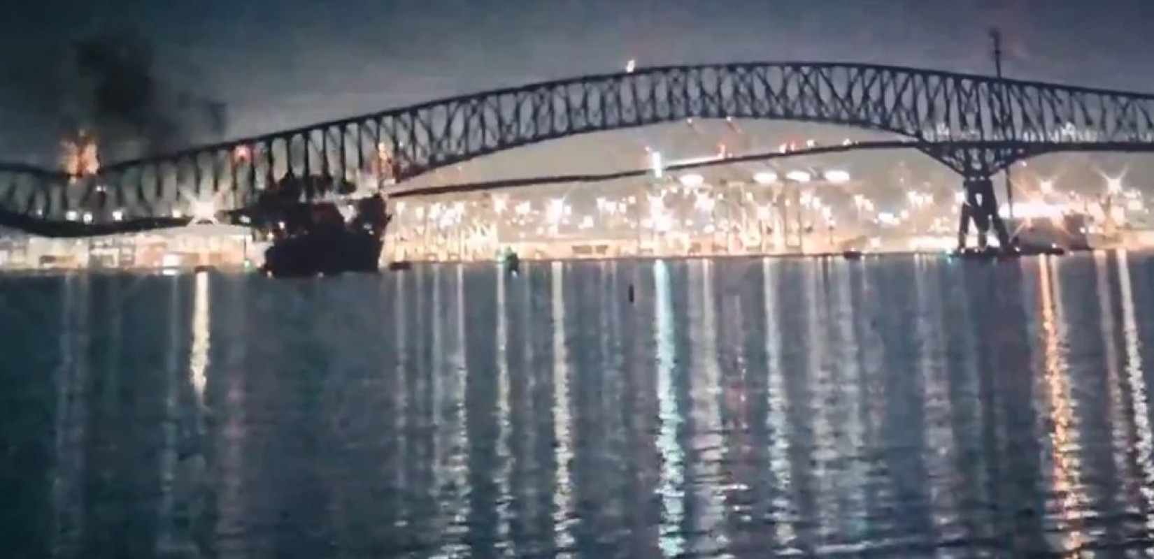 ΗΠΑ: Κατέρρευσε η γέφυρα Key Bridge στη Βαλτιμόρη - Έπεσε επάνω της φορτηγό πλοίο (σοκαριστικό βίντεο )