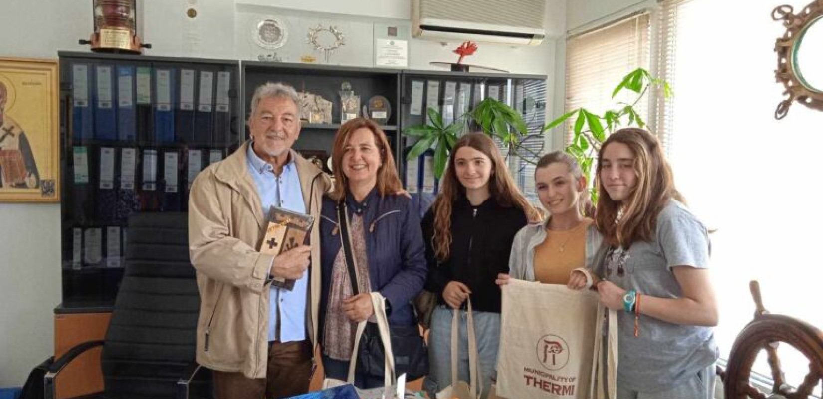 Επίσκεψη μαθητών και εκπαιδευτικών από ευρωπαϊκές χώρες στον δήμαρχο Θέρμης