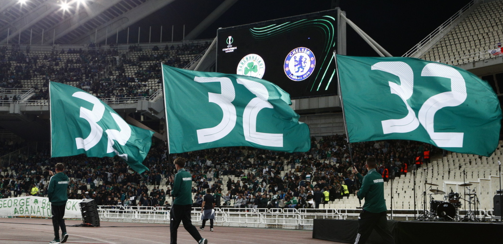 Παναθηναϊκός: Σημαίες με το «32» και πανό «αθάνατος» για τον Μπάλντοκ στο ΟΑΚΑ (βίντεο)