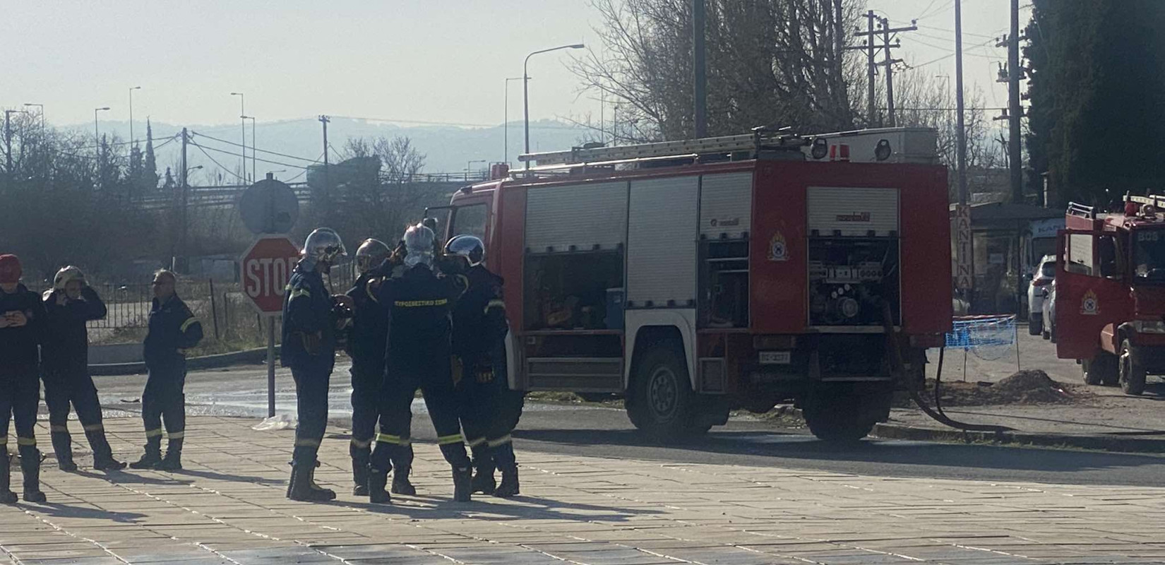 Θεσσαλονίκη: Αποκαταστάθηκε η βλάβη σε αγωγό φυσικού αερίου στη Θέρμη (φωτ.)