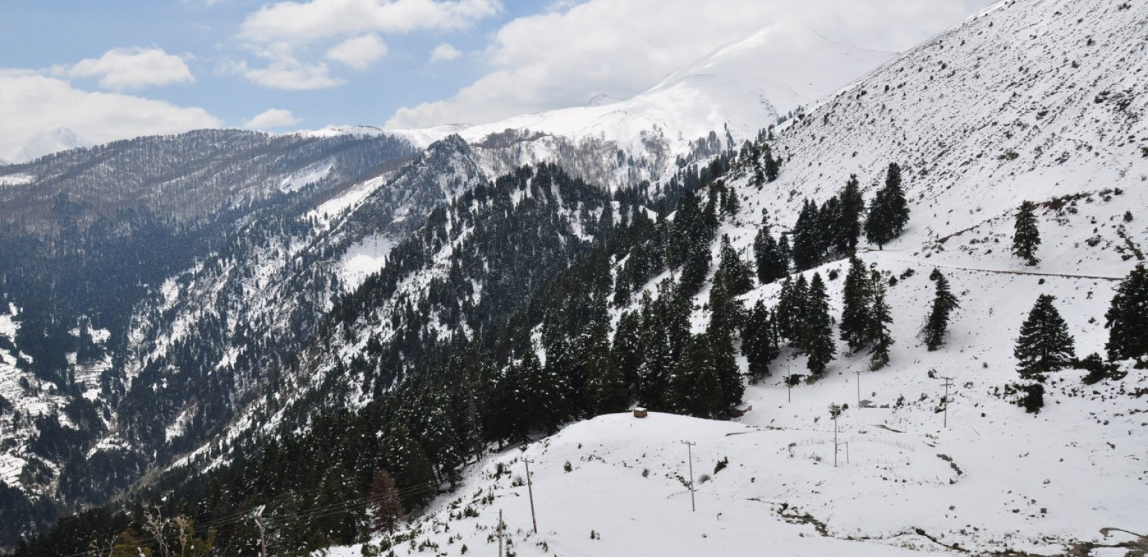 Ξύπνησε στα λευκά η Εύβοια: Έπεσαν τα πρώτα χιόνια στα ορεινά (βίντεο)