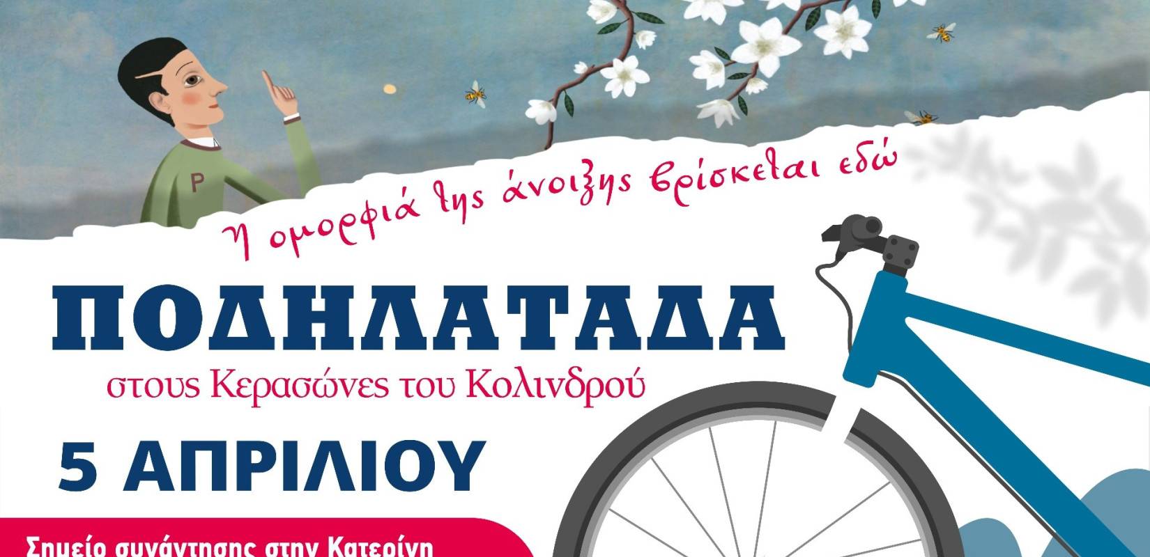 Κατερίνη: Ποδηλατοδιαδρομές στις Ανθισμένες Κερασιές της Πιερίας το διήμερο από τις 5/4