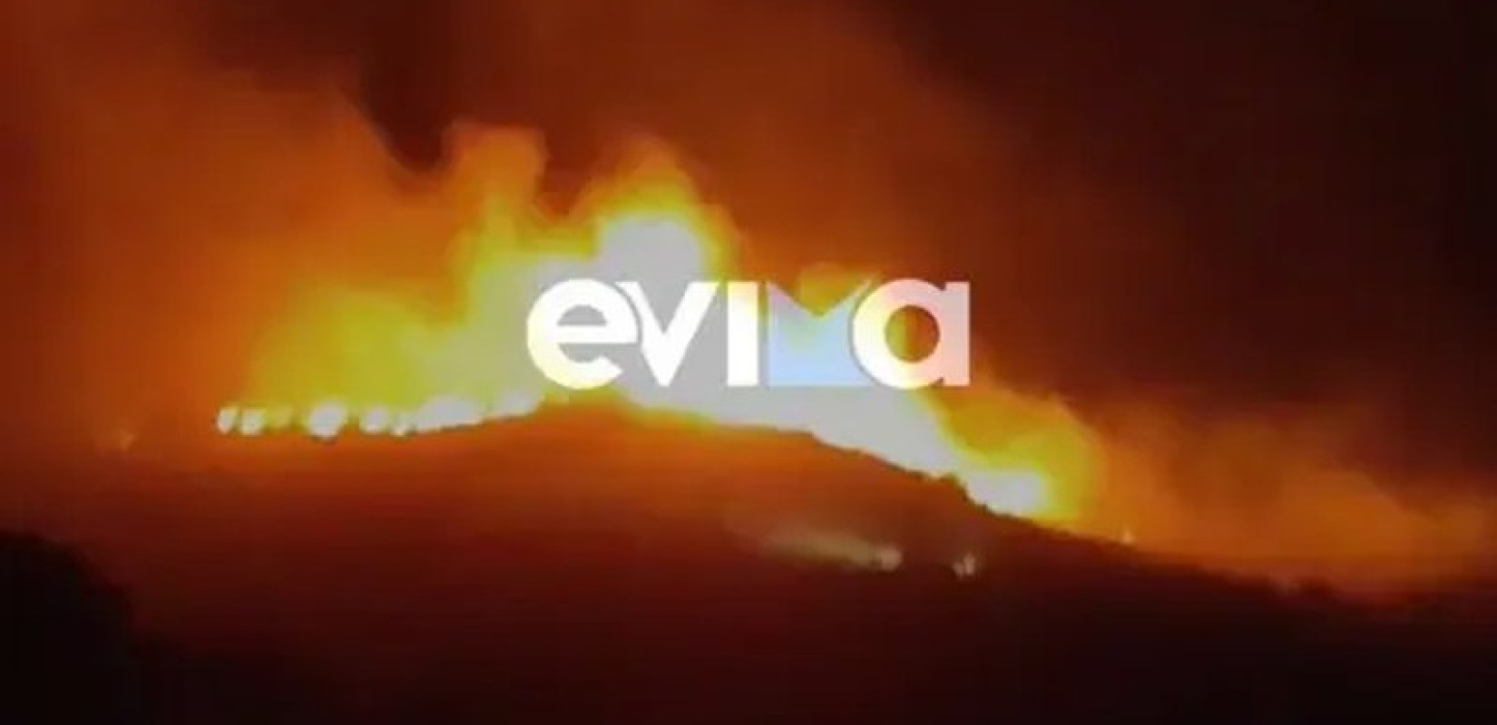 Φωτιά στην Κάρυστο: Ήχησε το 112 στους κατοίκους των Καλλιανών (βίντεο)