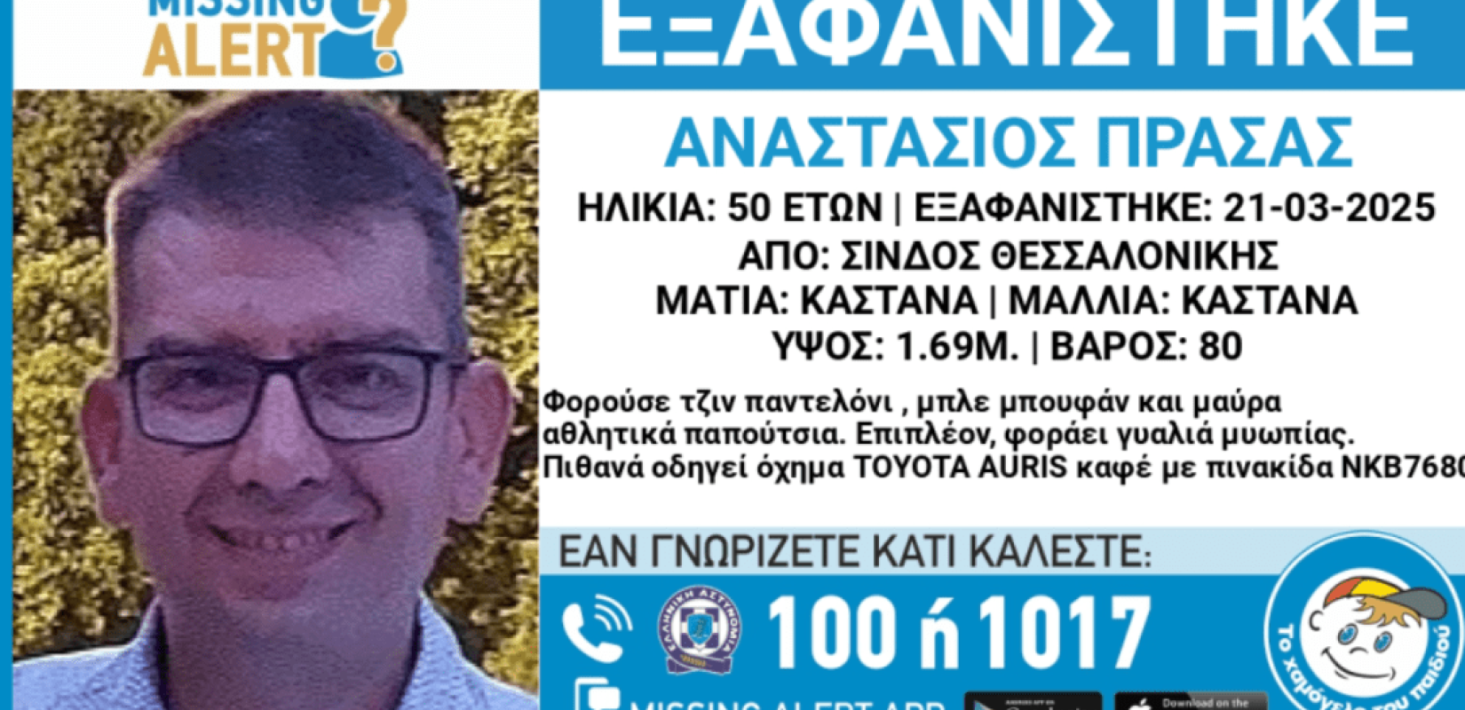 Θεσσαλονίκη: Εξαφανίστηκε 50χρονος από τη Σίνδο