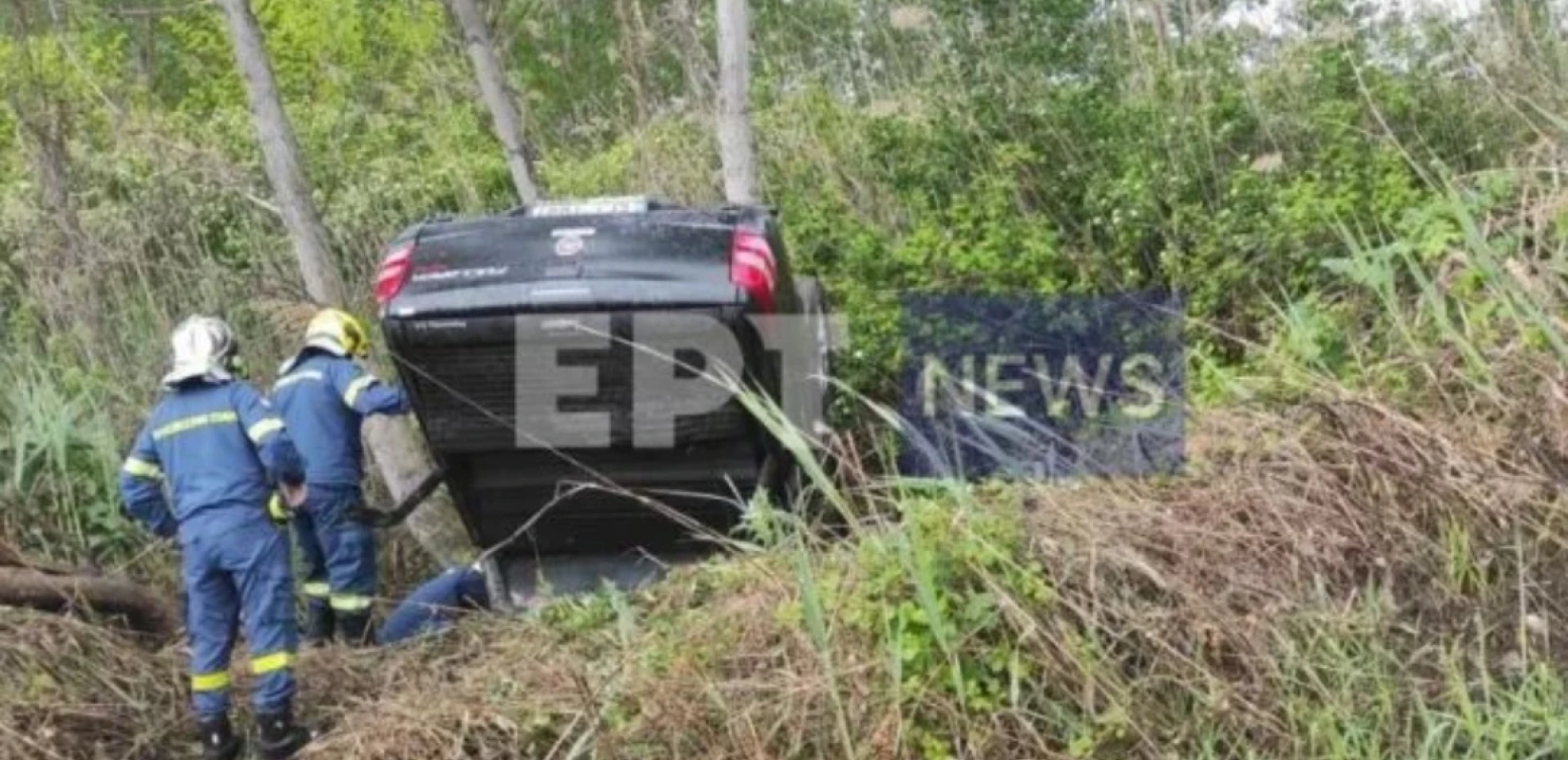 Τροχαίο ατύχημα στις Σέρρες - Τούμπαρε αυτοκίνητο και τραυματίστηκε ο οδηγός
