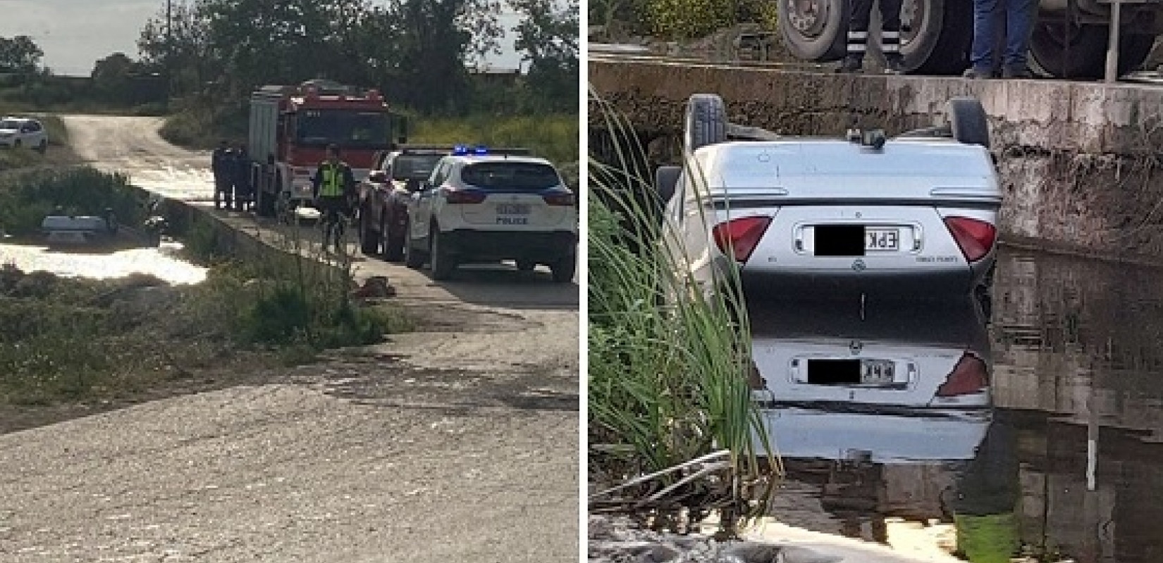 Έβρος: ΙΧ αναποδογύρισε μέσα στο ποτάμι του Μαΐστρου