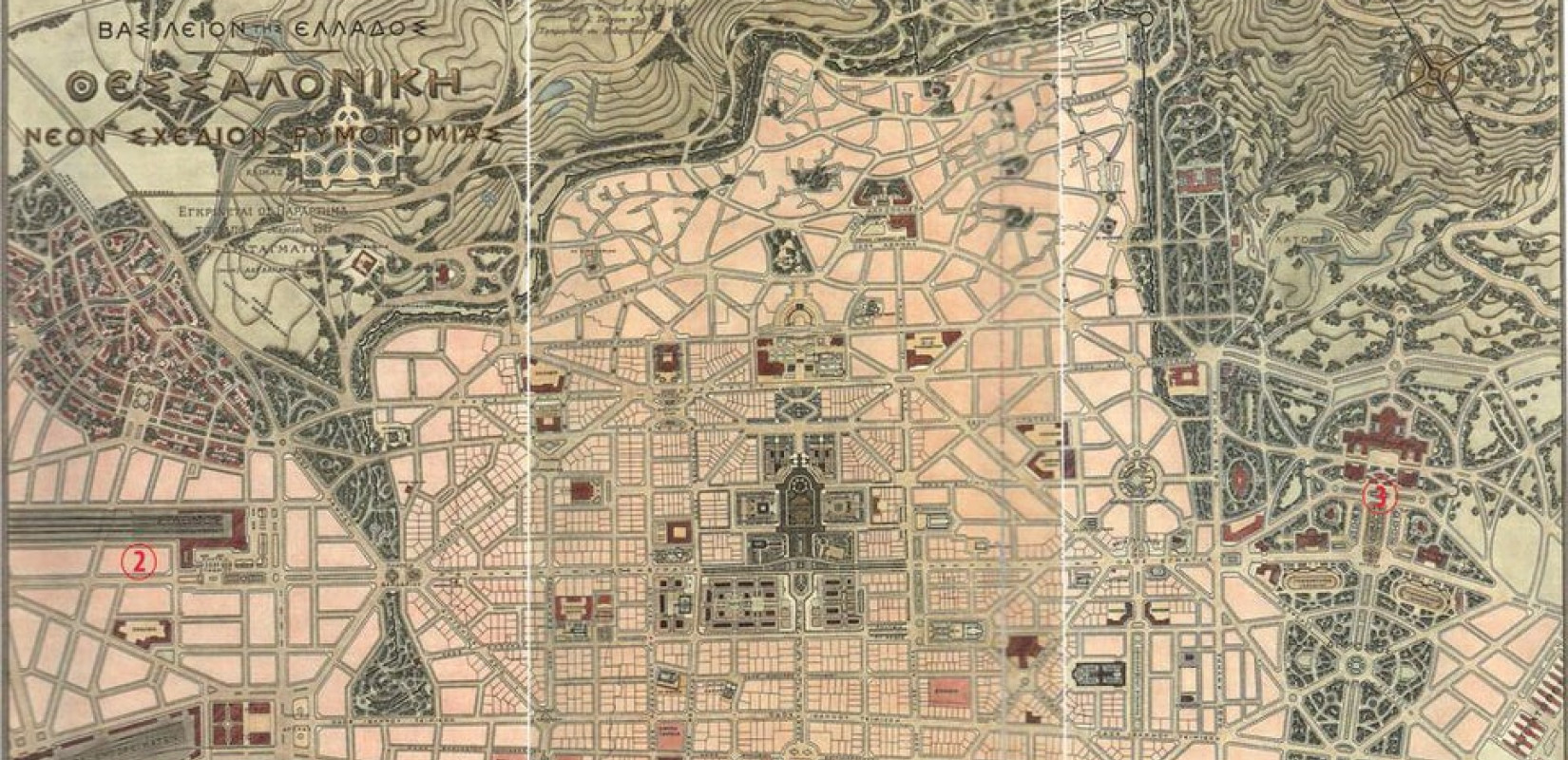 Το πολεοδομικό σχέδιο του Εμπράρ μετά την πυρκαγιά του 1917 που έκαψε το κέντρο της Θεσσαλονίκης