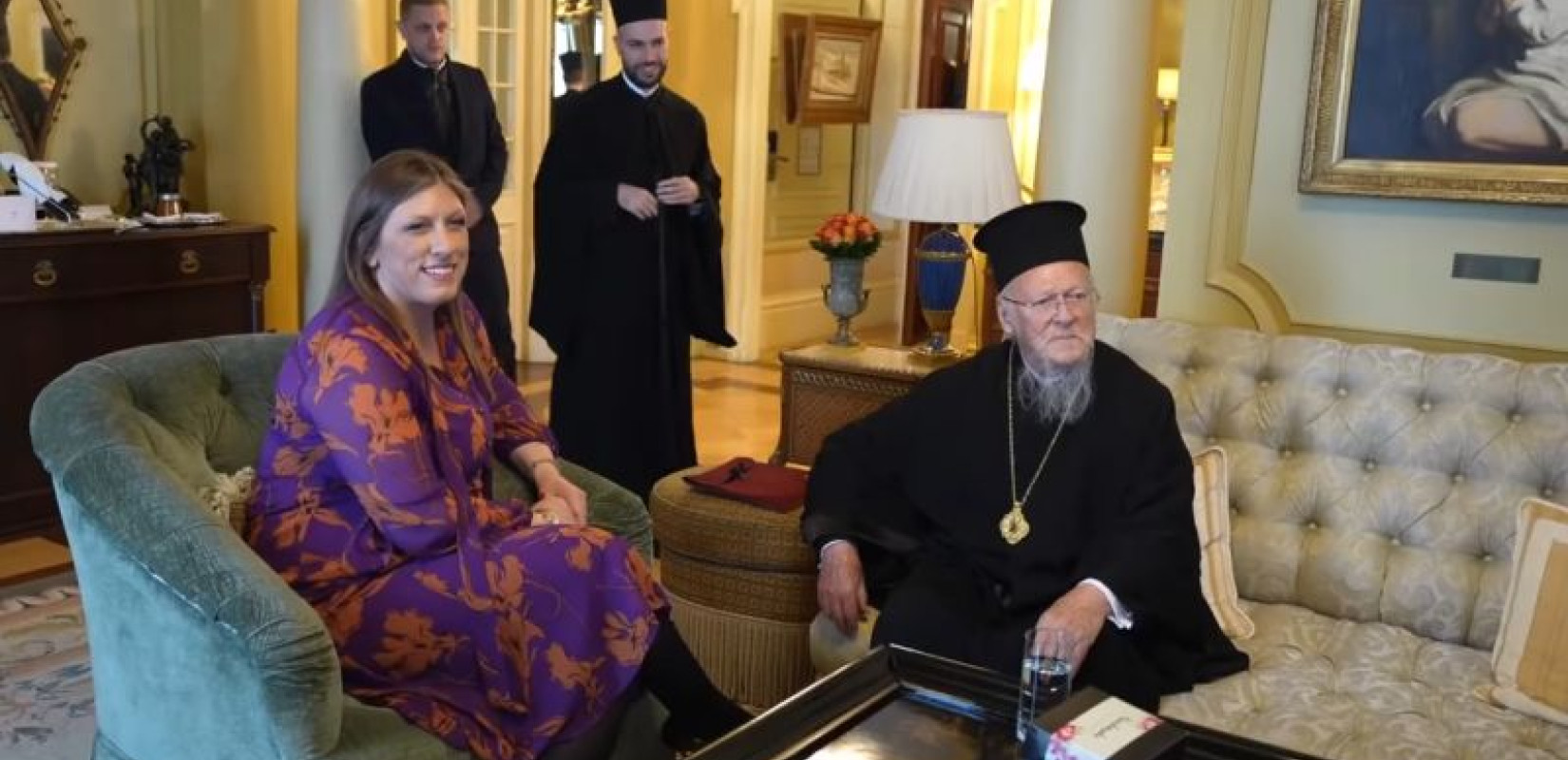 Με τον Οικουμενικό Πατριάρχη Βαρθολομαίο συναντήθηκε η Ζ. Κωνσταντοπούλου (βίντεο)