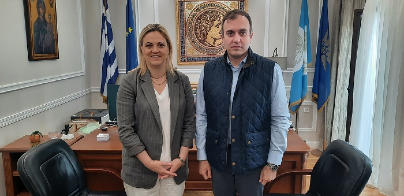 Σέρρες: Συνάντηση της δημάρχου με τον υφυπουργό Εξωτερικών για την ανίχνευση αυξημένου ουρανίου στο δίκτυο ύδρευσης