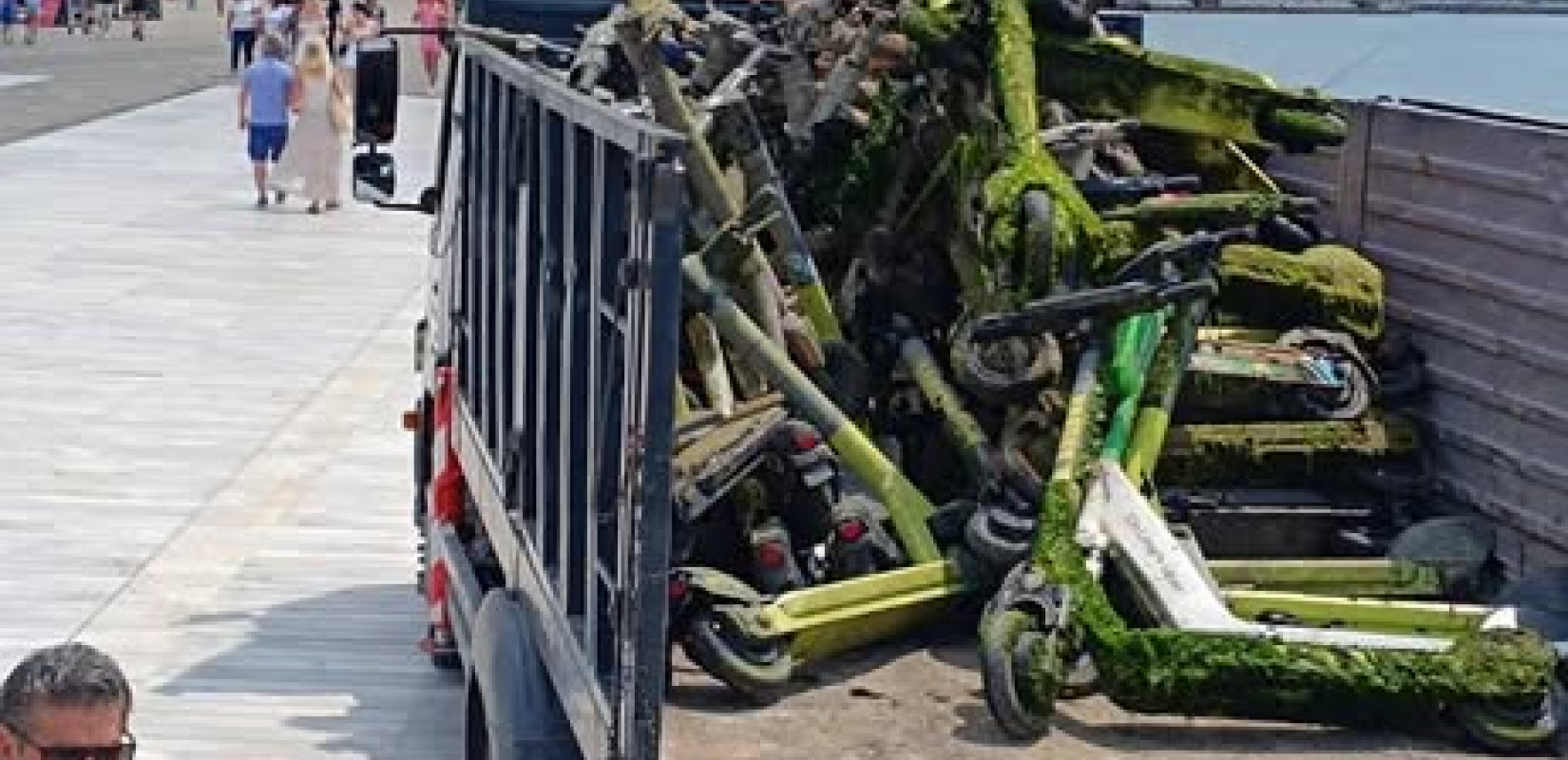 Θεσσαλονίκη: Δεκάδες πατίνια ανασύρθηκαν από τον βυθό του Θερμαϊκού