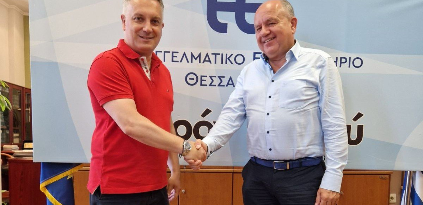 Συνάντηση Μερελή - Δρ Μπεκιάρη στο ΕΕΘ: Ανάπτυξη συνεργασίας και σύνδεση της έρευνας με την επιχειρηματικότητα