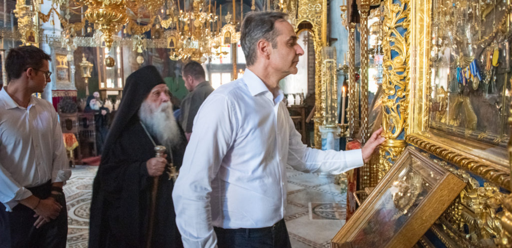 Άγιον Όρος: Στην Ιερά Μονή Ξενοφώντος ολοκληρώθηκε η επίσκεψη του Κυριάκου Μητσοτάκη