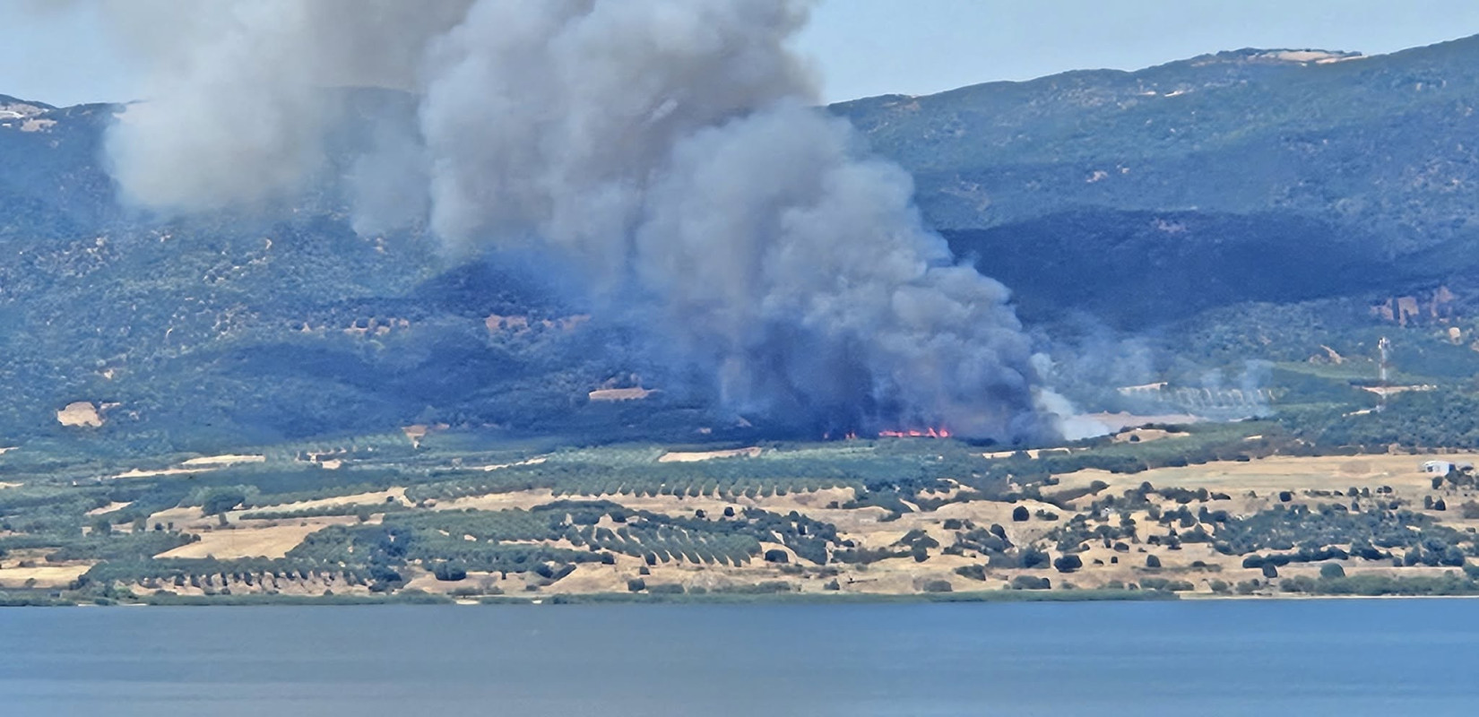 Φωτιά στη Μεγάλη Βόλβη: Mήνυμα του 112 στο Βαϊοχώρι για απομάκρυνση προς Νυμφόπετρα (βίντεο)