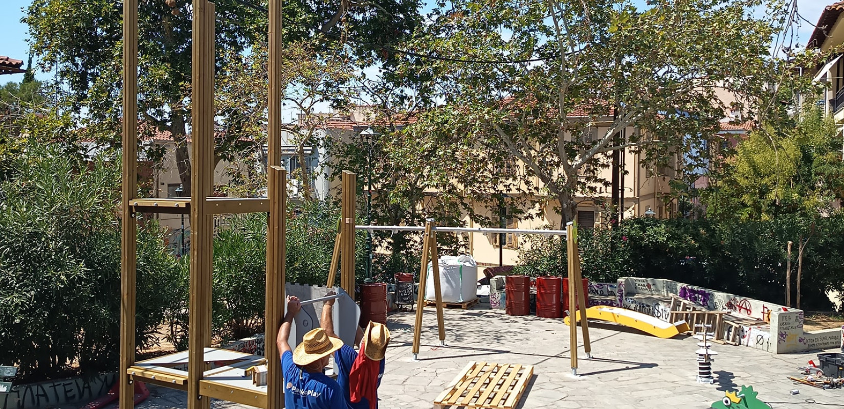 Θεσσαλονίκη: Ξεκίνησαν οι εργασίες σε παιδική χαρά στην Άνω Πόλη