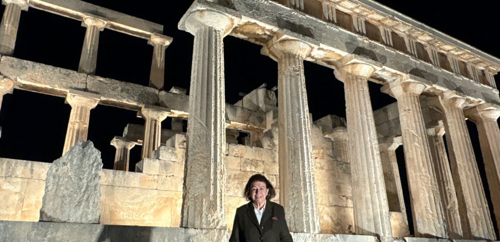 Η Λ. Μενδώνη εγκαινίασε το έργο αναβάθμισης του ναού της Αφαίας στην Αίγινα