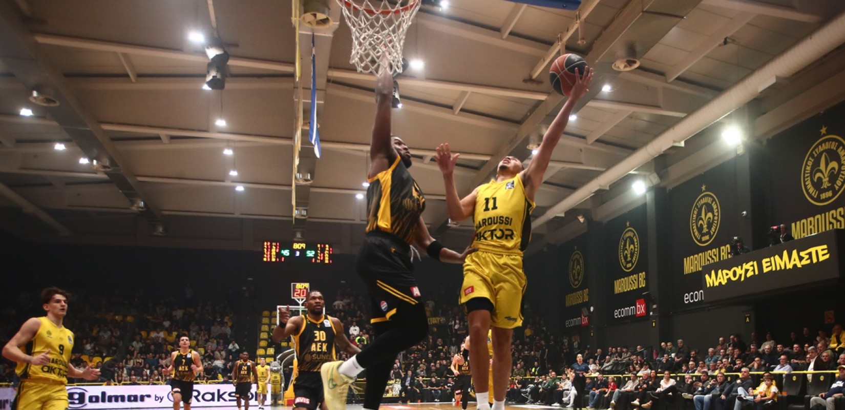 Μπάσκετ: Νίκη σε στιλ προπόνησης για την ΑΕΚ στο Μαρούσι (βίντεο)