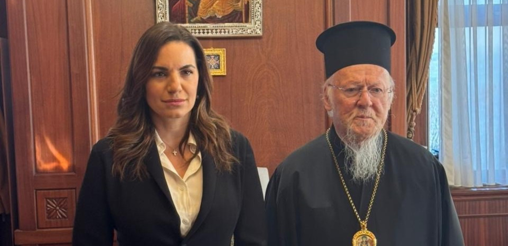 Στον Οικουμενικό Πατριάρχη Βαρθολομαίο στο Φανάρι η Όλ. Κεφαλογιάννη