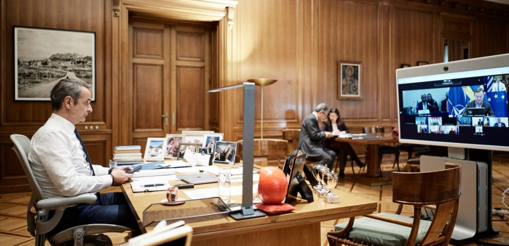 Στην τηλεδιάσκεψη ηγετών της «Συμμαχία των Προθύμων» για την Ουκρανία συμμετείχε ο Κυριάκος Μητσοτάκης