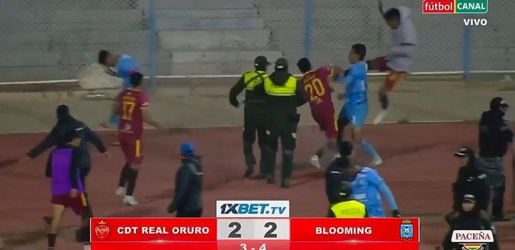 Χάος στη Βολιβία: Επικά επεισόδια και 17 αποβολές σε αγώνα ποδοσφαίρου (βίντεο)