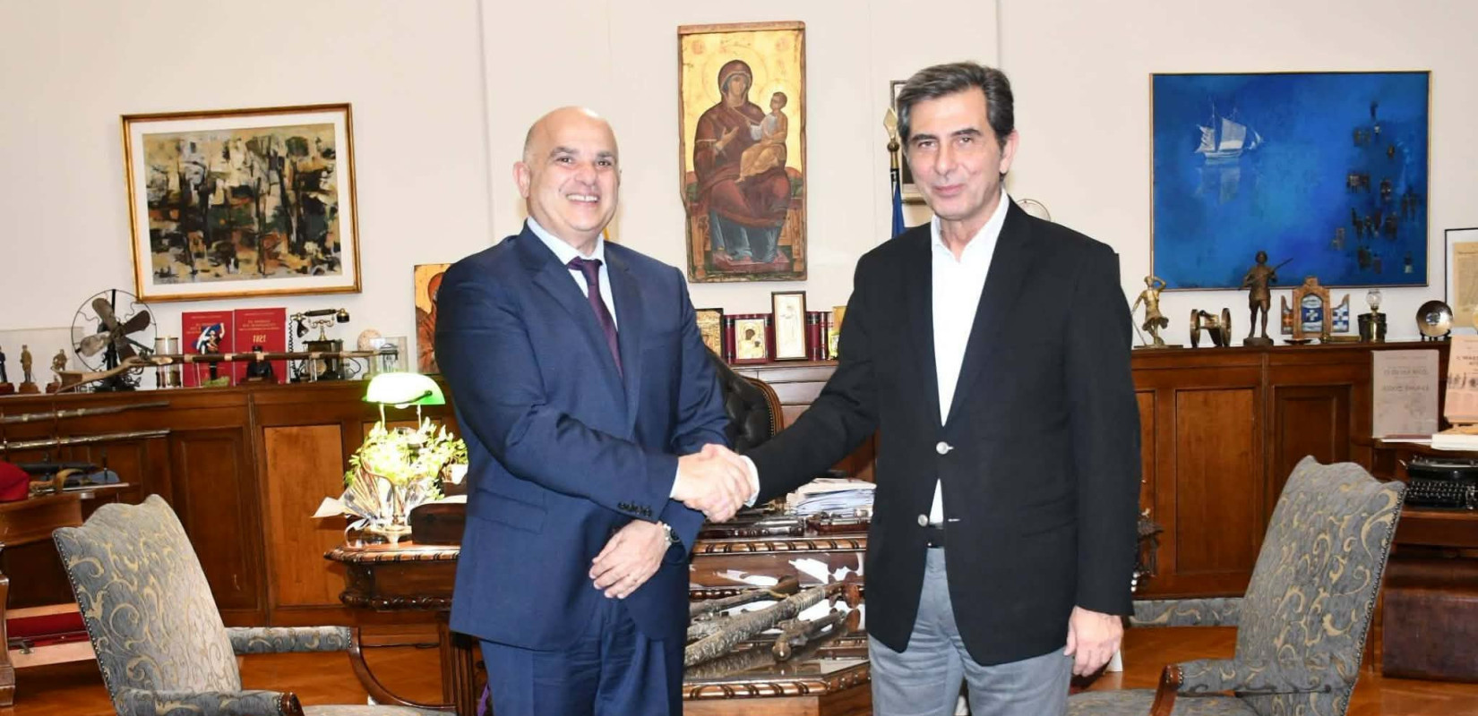 Θεσσαλονίκη: Συνάντηση γνωριμίας του ΥΜΑΘ Κ. Γκιουλέκα με τον νέο Πρόεδρο της ΔΕΘ Α.Ε.