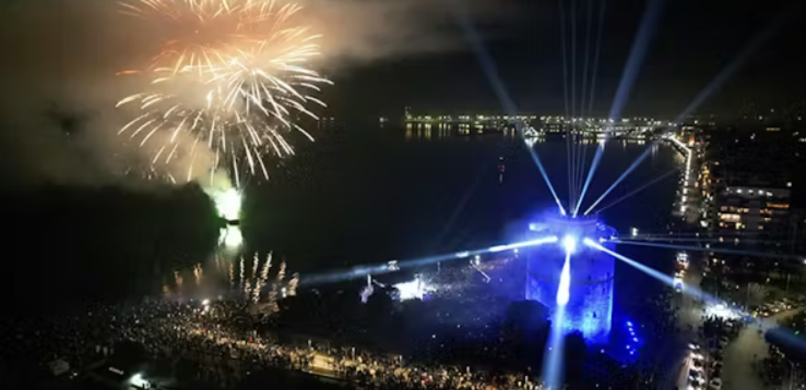 Η Θεσσαλονίκη υποδέχεται τη νέα χρονιά με laser show και διεθνούς φήμης καλλιτέχνες στο Λευκό Πύργο