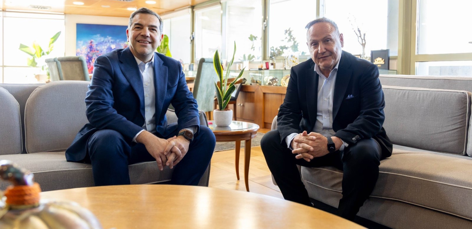 Στο Δημαρχείο Θεσσαλονίκης ο Αλέξης Τσίπρας - Συνάντηση με τον δήμαρχο Στέλιο Αγγελούδη