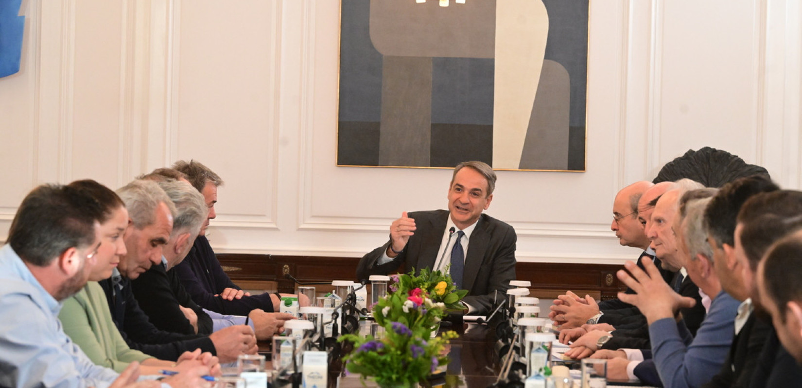 Ολοκληρώθηκε η συνάντηση με τους αγρότες στο Μαξίμου - Κ. Μητσοτάκης: Δεν θα ανεχθούμε μία κομματική μειοψηφία να εκβιάζει ανοικτά την κοινωνία