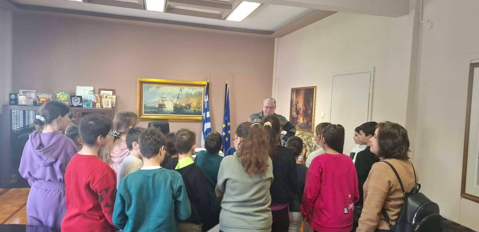 Δήμος Χαλκηδόνος: Στο Δημαρχείο οι μαθητές του 2ου Δημοτικού Κουφαλίων