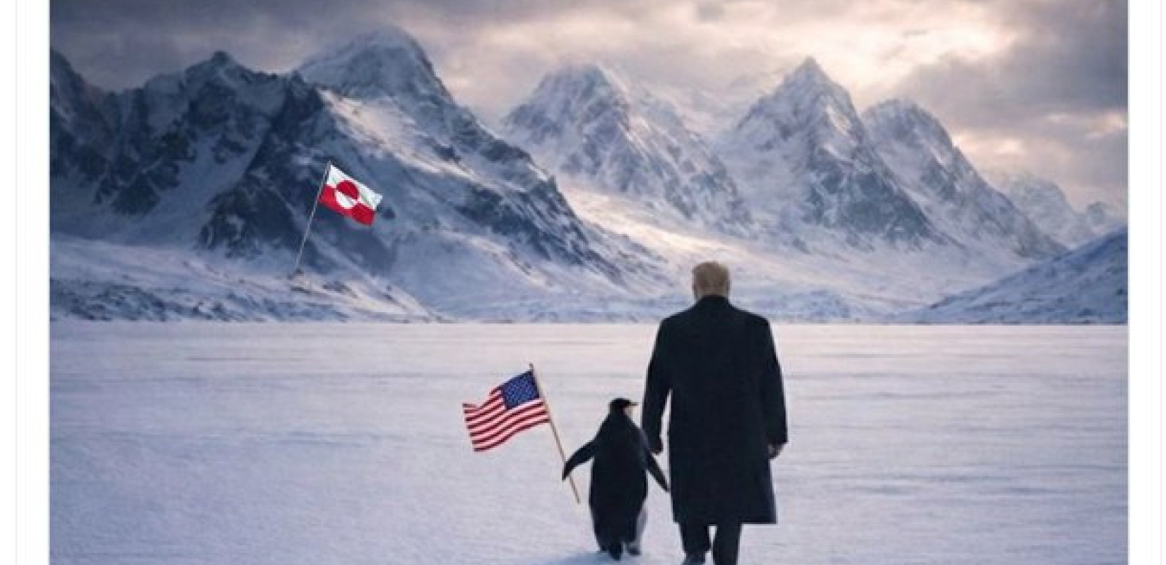 Τραμπ: Έβαλε πλώρη για Γροιλανδία με πιγκουίνο... που δεν υπάρχει