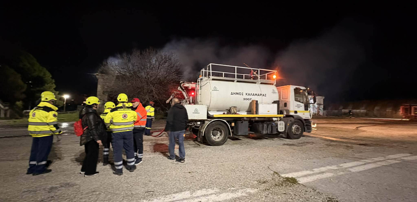 Καλαμαριά: Χωρίς αναζωπύρωση η φωτιά στο πρώην στρατόπεδο Κόδρα