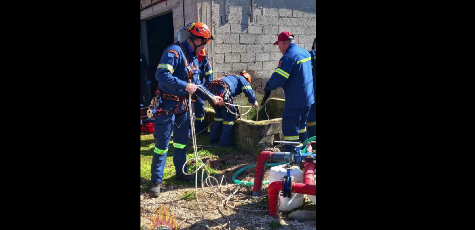 Λάρισα: Αίσιο τέλος στην επιχείρηση απεγκλωβισμού 40χρονου από πηγάδι (βίντεο)