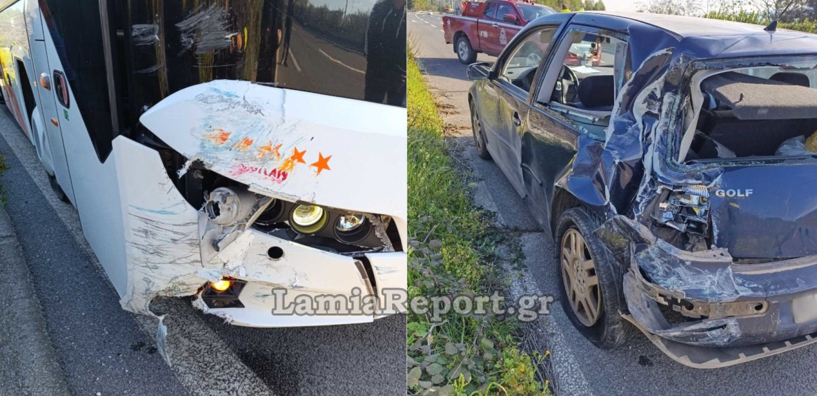 Φθιώτιδα: Σύγκρουση λεωφορείου ΚΤΕΛ Θεσσαλονίκης με ΙΧ που επέβαιναν καλόγριες - Δείτε εικόνες