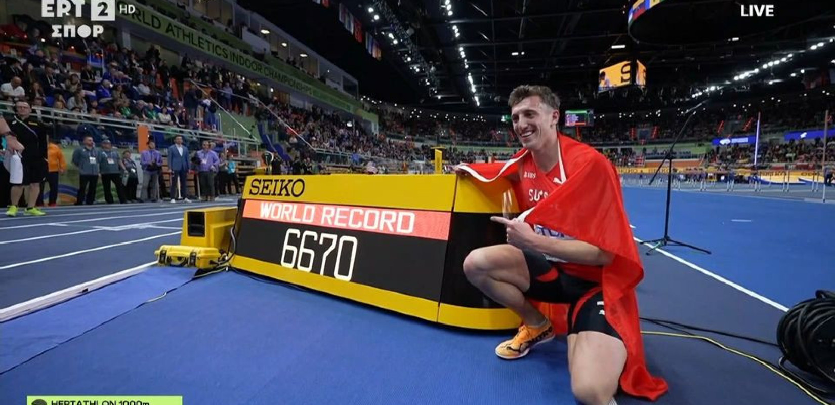 Παγκόσμιο κλειστού στίβου: Συγκλονιστικός Εχάμερ, έκανε παγκόσμιο ρεκόρ στο έπταθλο (βίντεο)