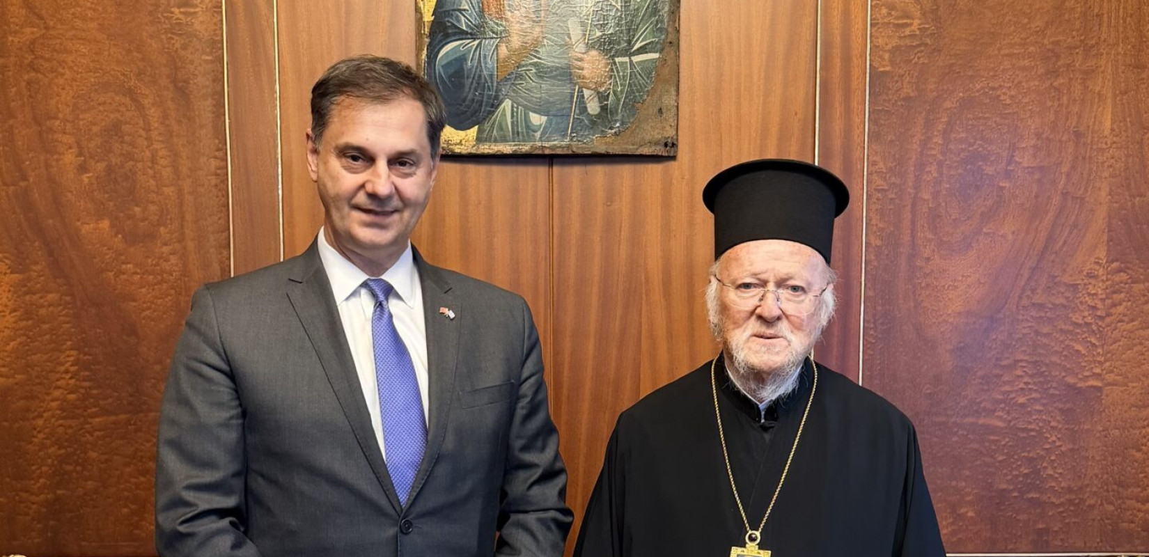 Συνάντηση Χάρη Θεοχάρη με τον Οικουμενικό Πατριάρχη Βαρθολομαίο στο Φανάρι